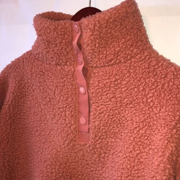 SO Long Sleeve Quarter Snap Sherpa Pullover szXS - Picture 8 of 14